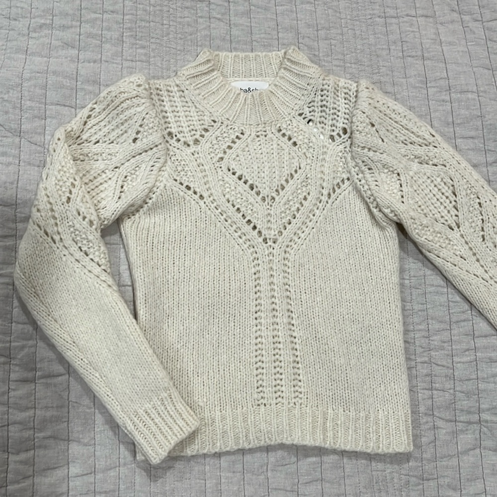Ba&sh NWT Telio Jumper Sweater Off White size Small. Made in Italy